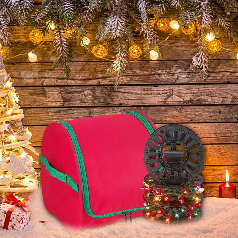 Christmas LED Light Storage Bag With U-zipper Oxford cloth Light Storage Bag For Christmas Holiday Decorations