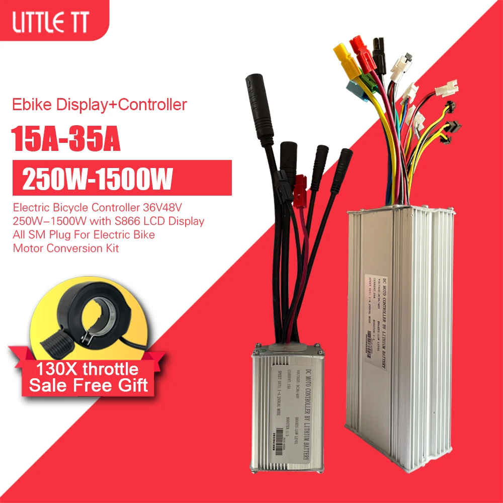 JN Ebike Controller 36V48V 250W 1500W wodoodporna wtyczka 15A/17A/22A