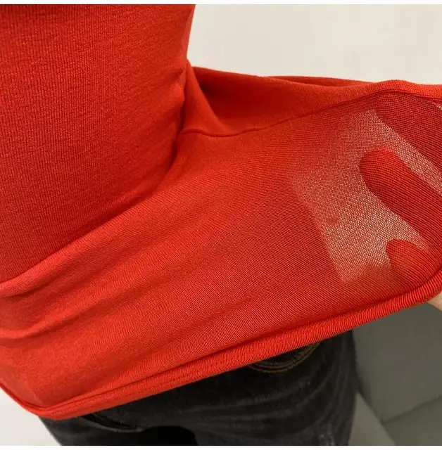 High Neck See Through Tops 5