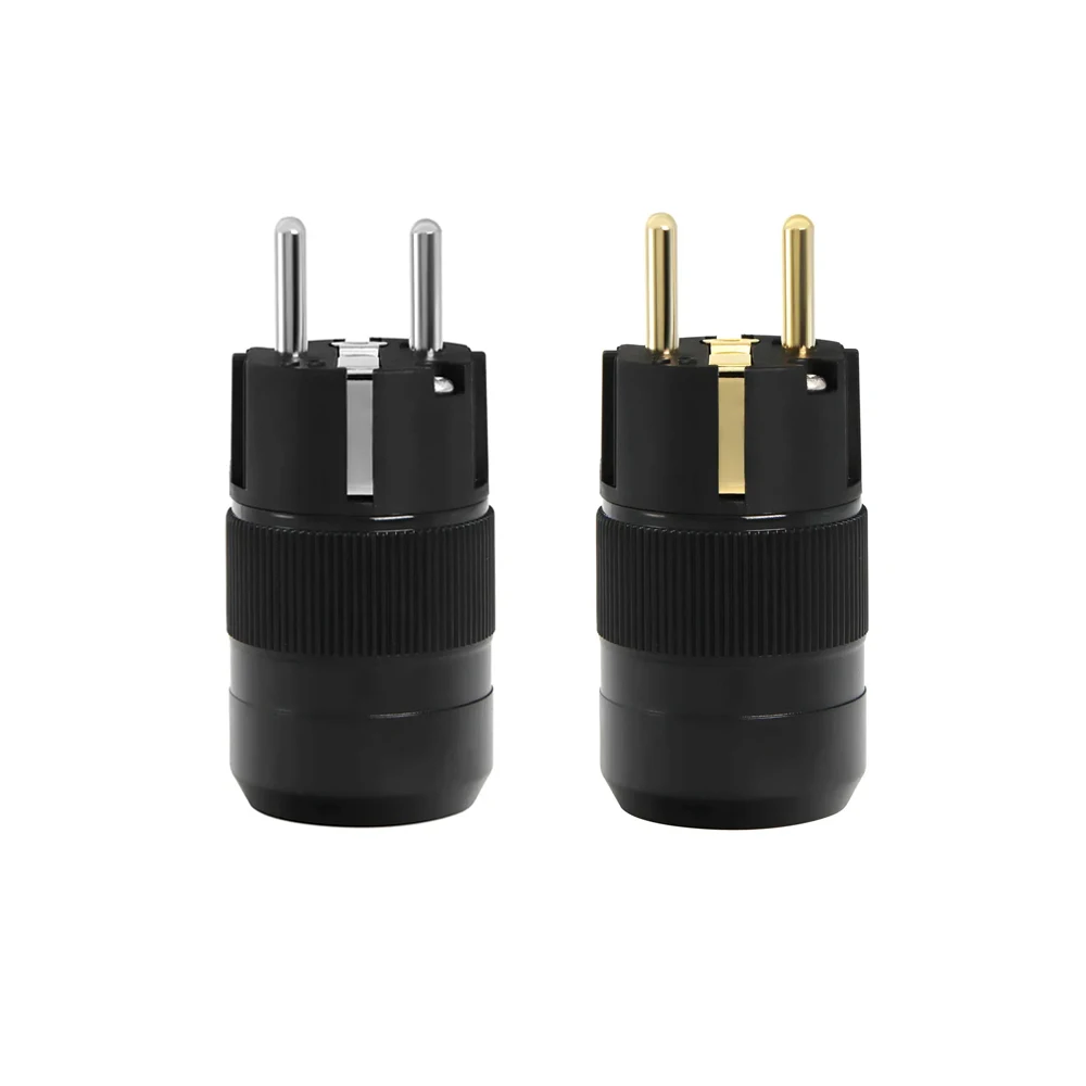 

2PCS Factory directly Offer 24k Gold/Rhodium plated EU Male plug hifi schuko Power connectors