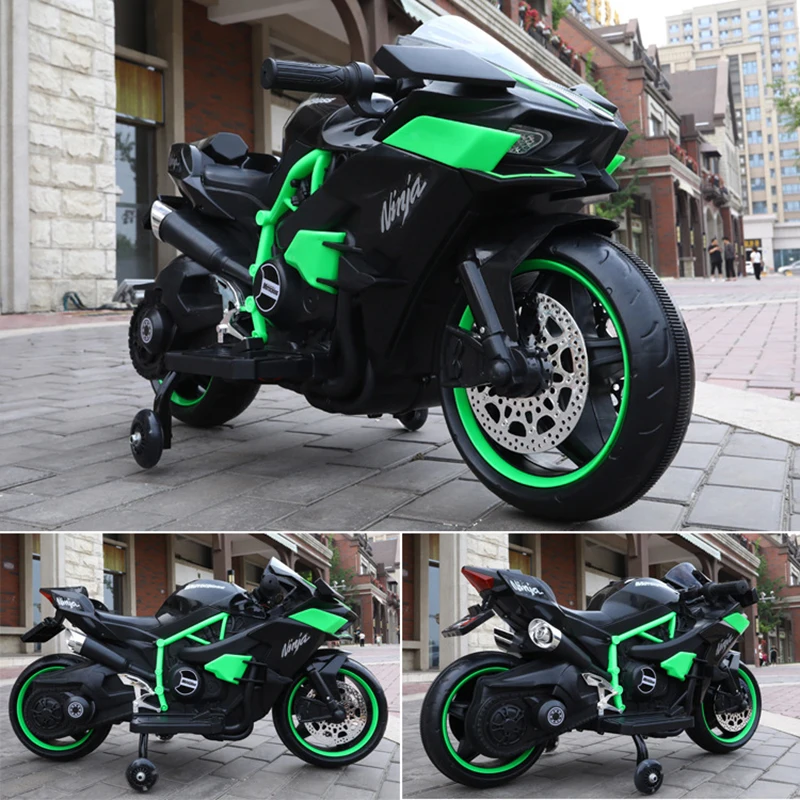 1.1M Long Children Electric Two Wheeled Rechargeable Drive Motorcycle For 3-9 Years Kids Ride On 4