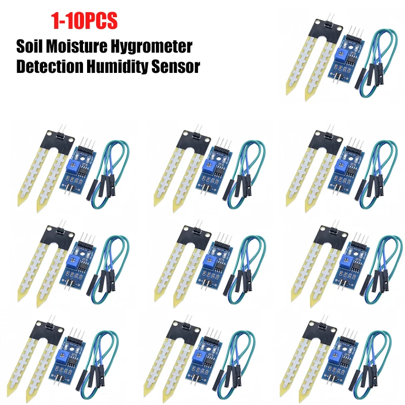 1-10PCS LM393 Soil Moisture Hygrometer Detection Humidity Sensor Module Development Board DIY Robot Smart Car for arduino