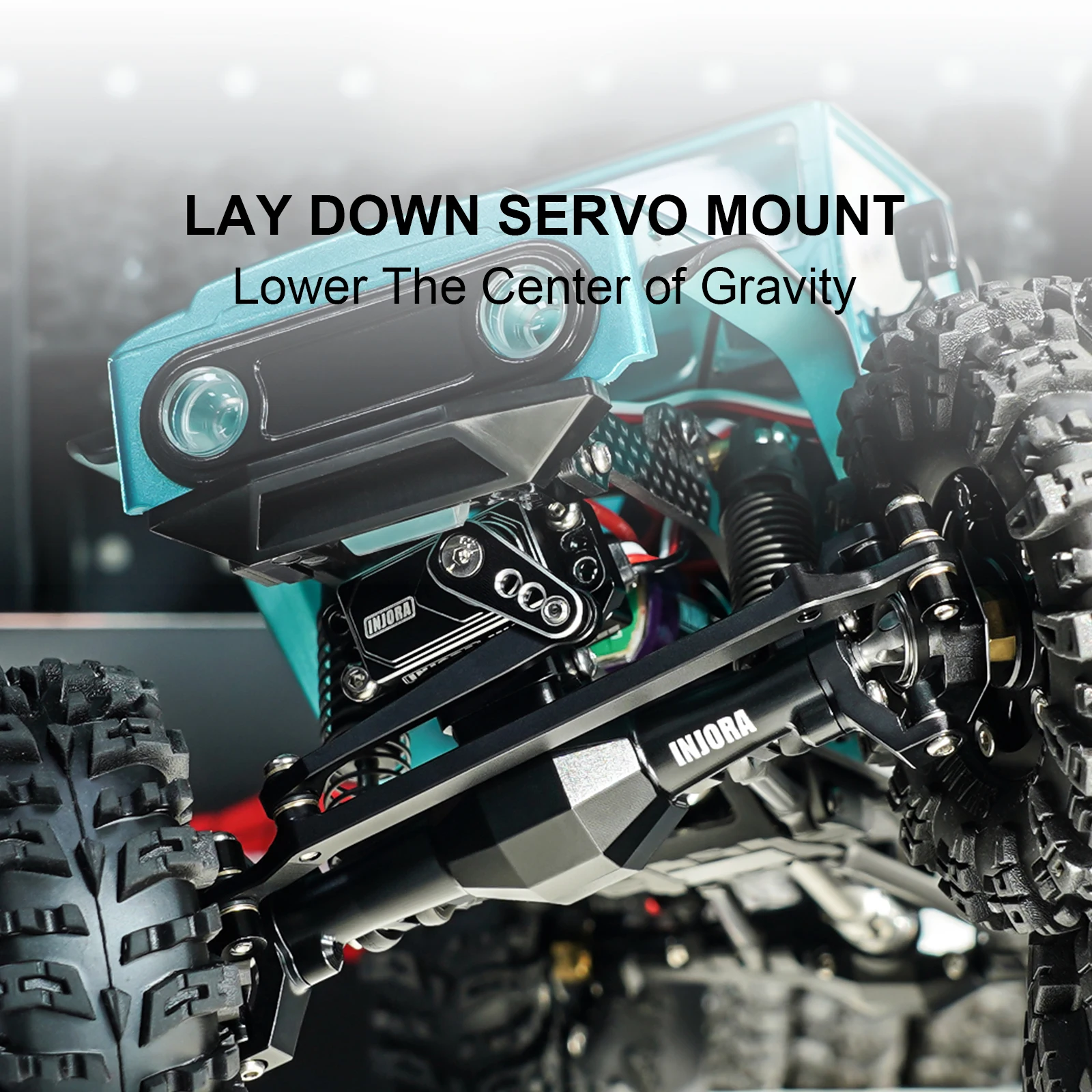 ダウンサーボマウント付きinjora-ダイヤモンドワックス、1:18 rc