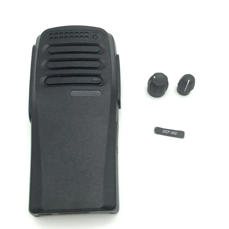 Set Front Panel Cover Case Housing Shell with Volume and Channel Knobs for Motorola DEP450 DP1400 XiR P3688 CP200D Two Way Radio