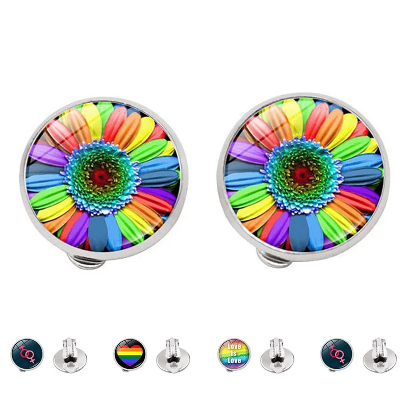 Rainbow Earrings Lesbians Gay Pride Earrings Women Lgbt Rainbow