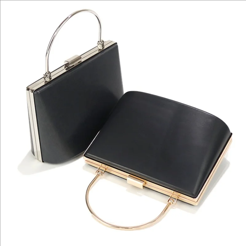 One Piece Box Frame Craft Accessories Boston Bag Material Bag DIY Bag Parts Metal Box Case Vintage Women Clutch Accessories