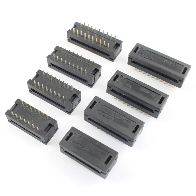 2.54mm x 7.62mm Pitch 3100 14 16 20 Pin Male Header FD IDC Socket Cable Connector 3100-14P 3100-16P 3100-20P 1