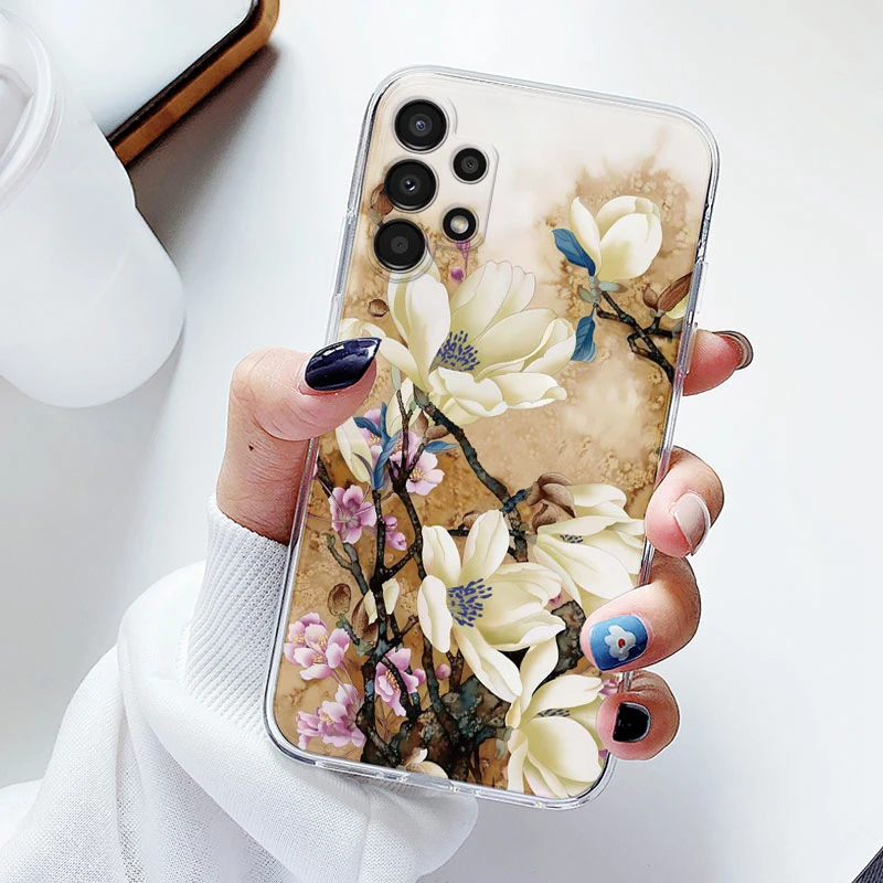Floral Transparent Soft Silicone Phone Case - Flower TPU Cover