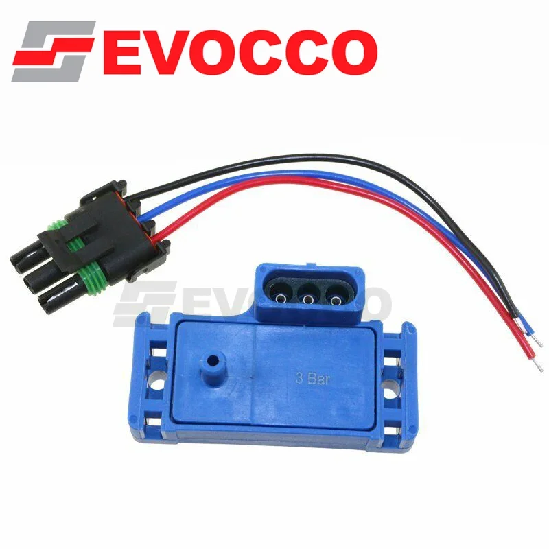 Promozione-Nuovo Per Gm Style 3Bar Turbo Boost Map Sensor Per Electromotive Motec Megasquirt Con Spina 12223861 16040749 12219935