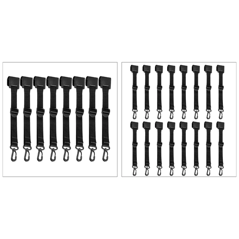

8/16pcs Nylon Webbing Camping Hook Adjustable Awning Hooks Tents Accessories R66E