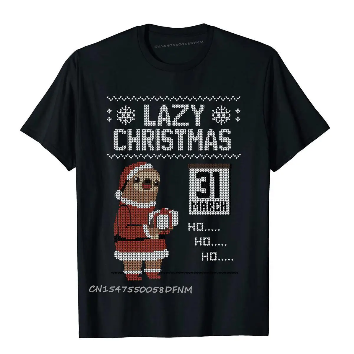 

Lazy Christmas Sloth Men T Shirt Don't Hurry Be Happy Print Funny Tops T Shirt 100% Premium Cotton Geek Xmas Tee Shirt for Men
