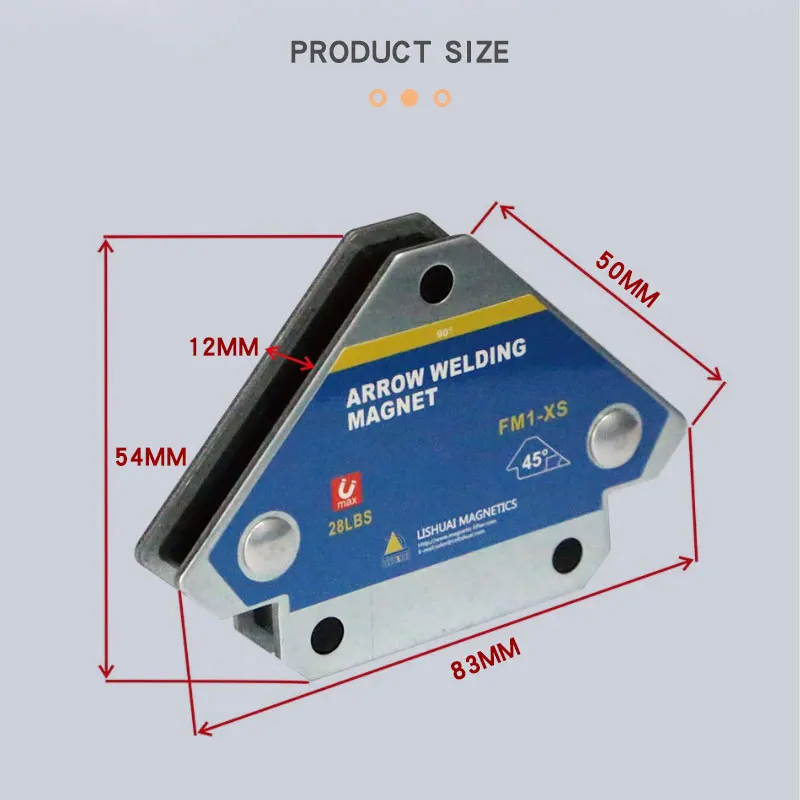 Magnetic Welding Holders 2PCS 12.5KG Angle Solder Arrow Magnet Weld Fixer Positioner