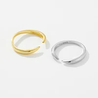 ANDYWEN – bagues réglables en argent Sterling 100% pour femmes, bijoux simples à la mode pour fête d'anniversaire, 925, 2024 2