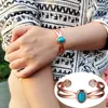 Vinterly Pure Copper Bracelets Magnetic Therapy Irregular Zirconia Cuff Adjustable High Magnets Bangles Resizable Jewelry Women 1