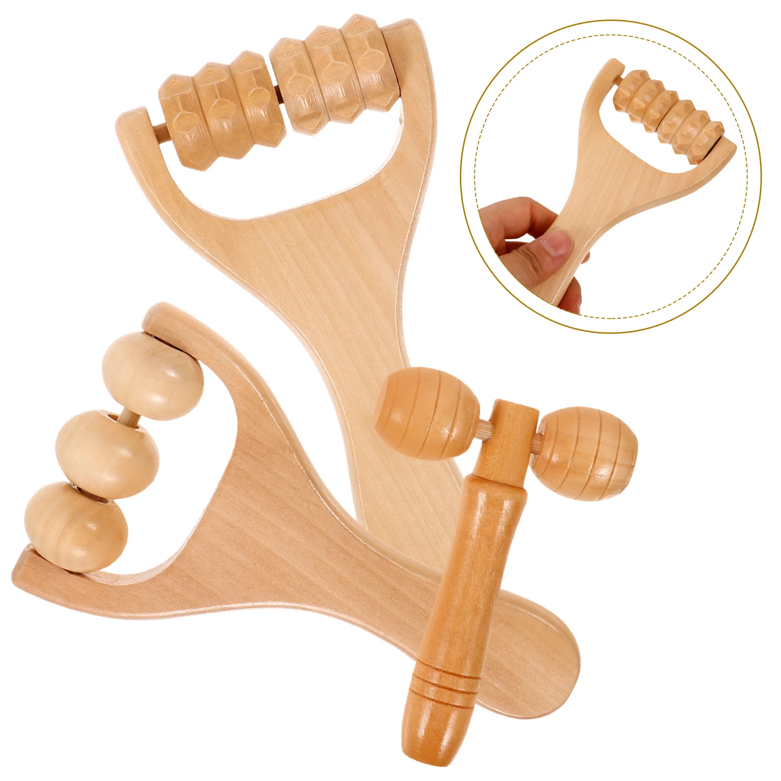 

Massage Hand Roller Feet Massager Leg Scroll Wheel Back Wooden Shin Deep Tissue Tool Self Massaging Tools Recovery