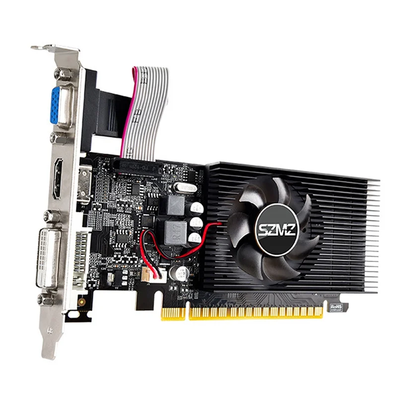 Hot sale GT730 4GB DDR3 128Bit Graphics Card with Cooling Fan Low Profile Graphics Card for Office/Home Entertainment PC Games