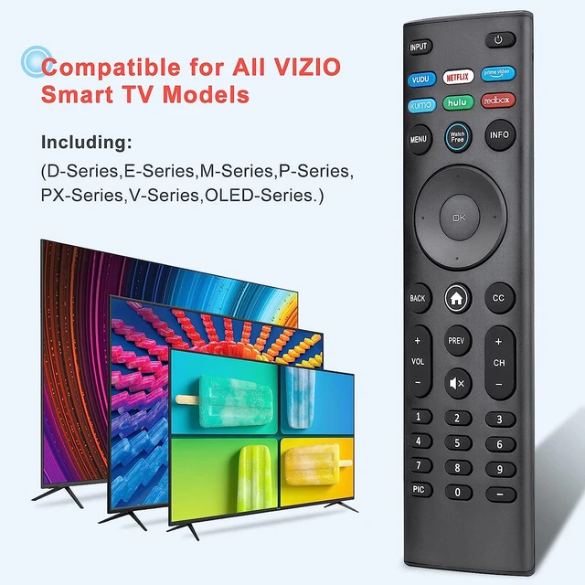 XRT136 Replace Remote Control fit for VIZIO Smart TV D50x-G9 D65x-G4  D55x-G1 D40f-G9 D43f-F1 D70-F3 V505-G9 D32h-F1 D24h-G9 E70-F3 D43-F1  V705-G3