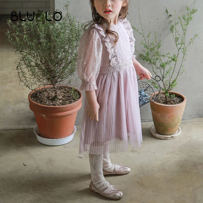 Baby Girls Fashion Dress Embroidery Fashion Kid Mesh Princess Birthday Dresses Children Clothes Kids Ball Gown White Pink Dress little girl skirt dress