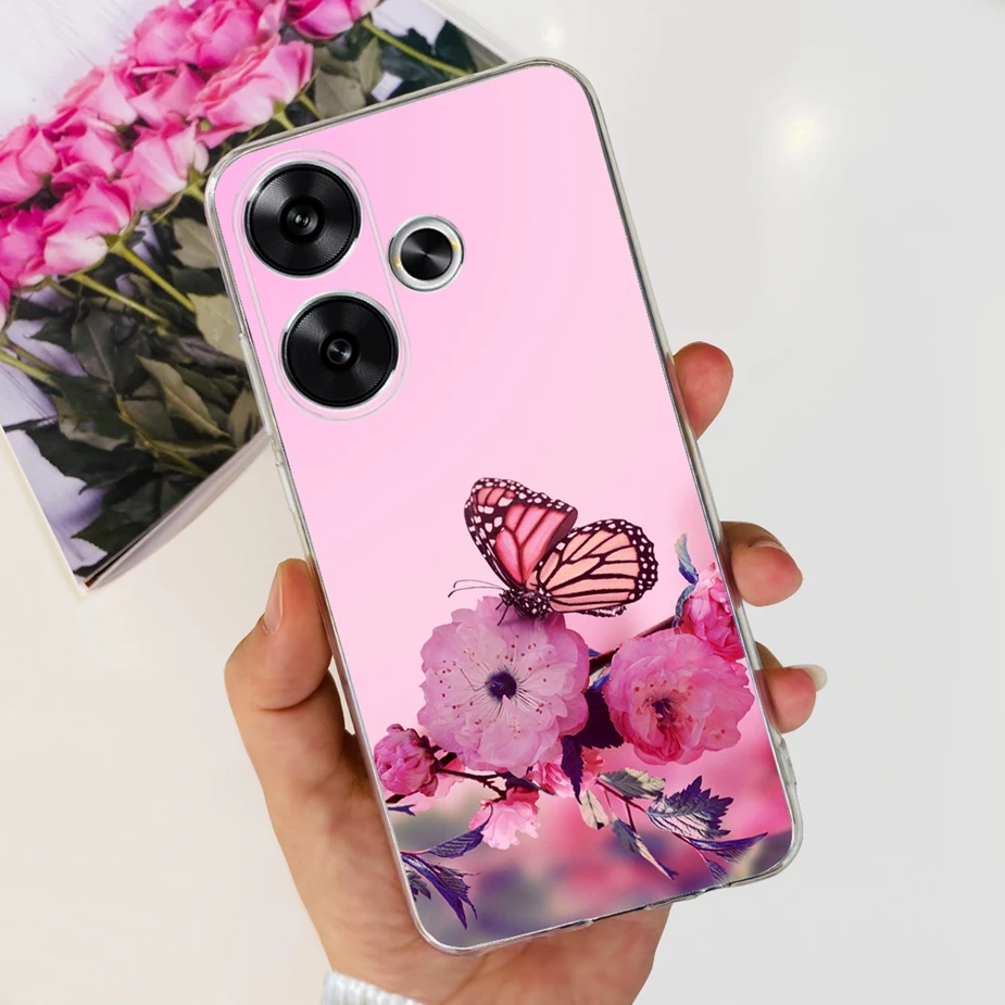 Stylish Painted Soft Silicone Phone Case - 6.79'' Protective Back Cover