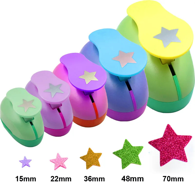 1pc 3 2 1.5 1 Star Shape Craft Hole Punch Paper Cutter Scrapbooking  School Puncher EVA Embossing Tool Free Shipping