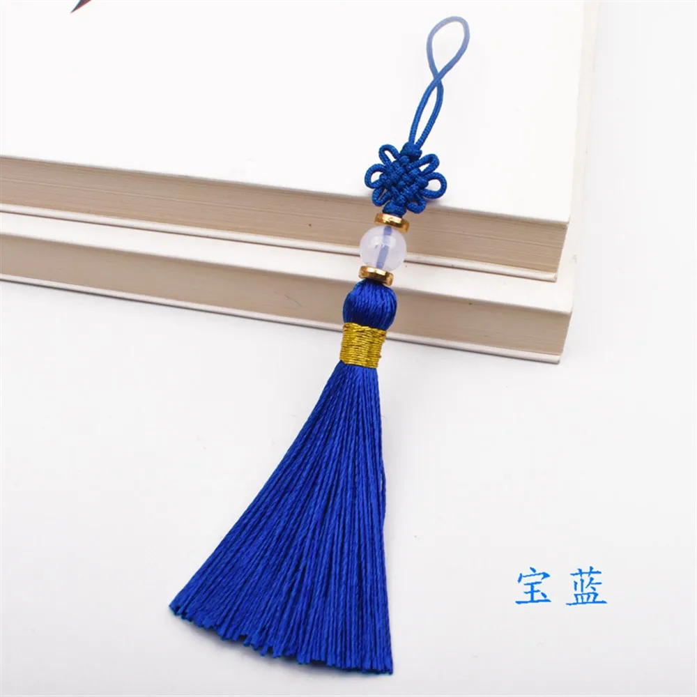 2 ~ 20 stücke Jade Perlen Quaste Chinesischen Knoten Seide Quasten DIY Handwerk Geschenk Schmuck Machen Ohrringe Zubehör Kleidung Anhänger decor – Detail 17