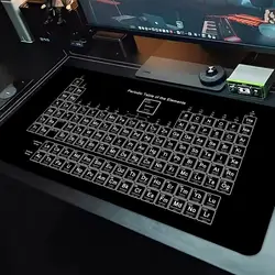 XXL Anti - Slip Gaming Mousepad - Large Periodic Table Design Desk Mat - 600x300x2mm (BLACK - 4)