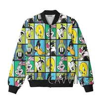 CAVVING 3D Printed  Cartoon Bird  Zipper Bomber Jackets Men Overcoat Mens Coat Zip Up Jackets for Women/Men 1