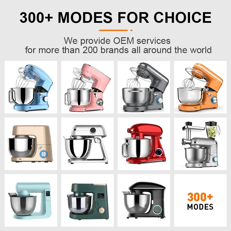 Home Dough Mixer 6.5L 7L 8L Stainless Steel Bowl Stand Food Mixer Machine Electric Robot Cuisine