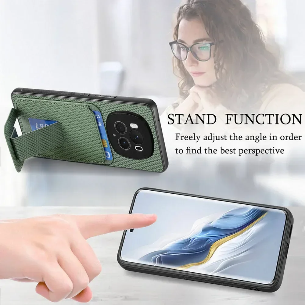 Luxury Leather Card Stand Back Cover for Huawei Honor Magic Series