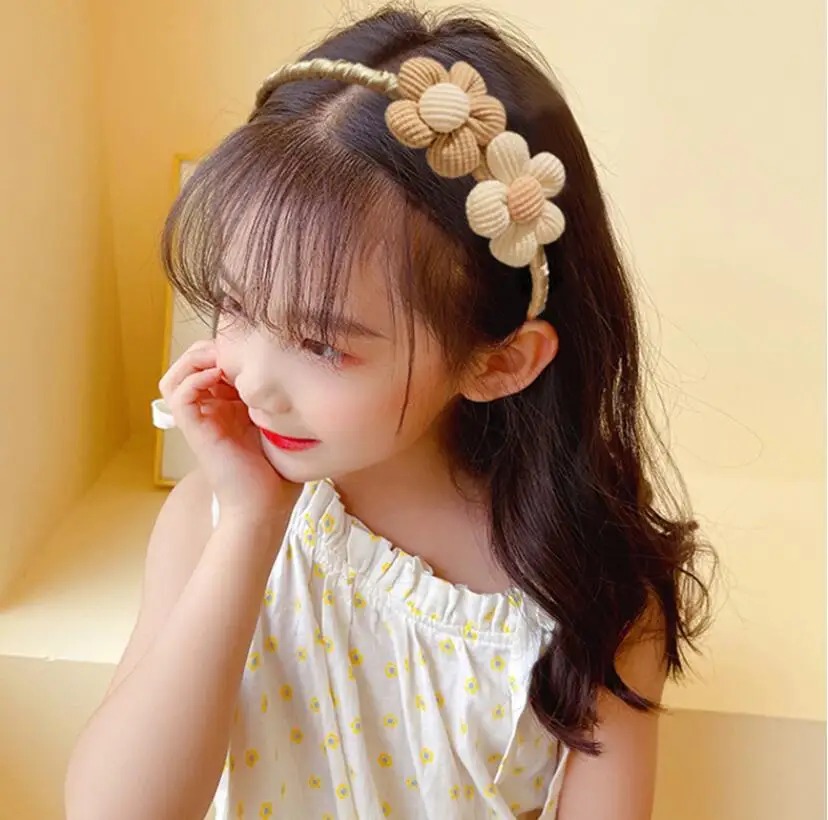 

Milk Coffee Bow Rabbit Flower With Teeth Head Hoop Princess Girl Sweet Headband Birthday Gift Jewelry