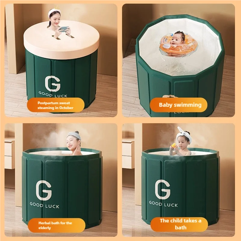 Bathing Tub for Adults Foldable Bath Tub for Home use Full Bbody Bath Tub Shower Basin Free Installation Ice bathtub