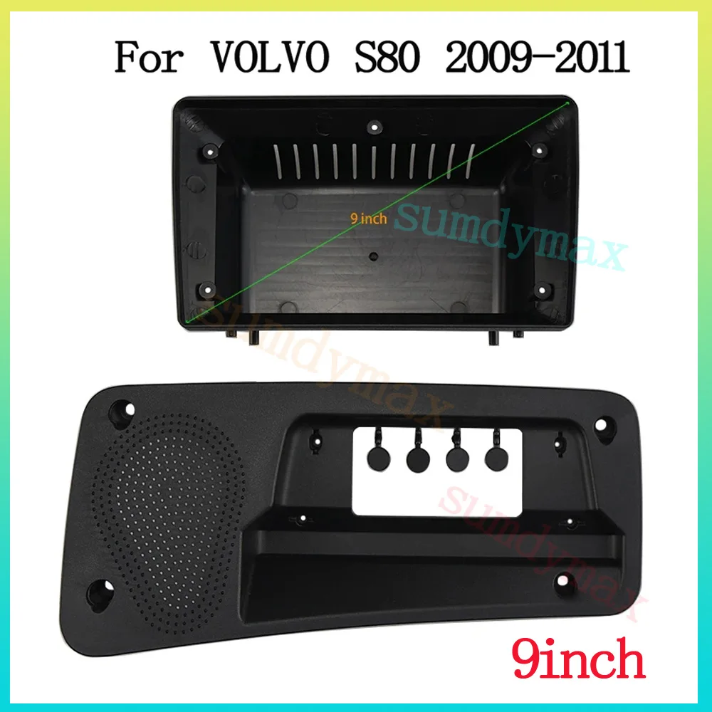 

9-дюймовый 2 Din автомобильный радиоприемник Fascia Для VOLVO S80 2009-2011, головное устройство, DVD Android плеер, стереопанель для приборной панели