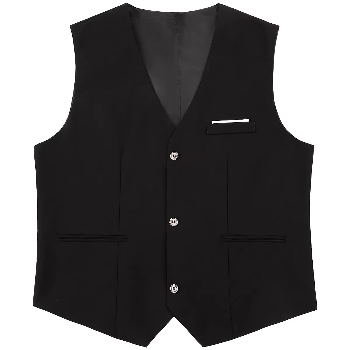 Shawl Collar Vest DGHM-JLMY Men's Slim Fit Dress Vest - Formal Business Waistcoat For Wedding & Office Business Casual Vest