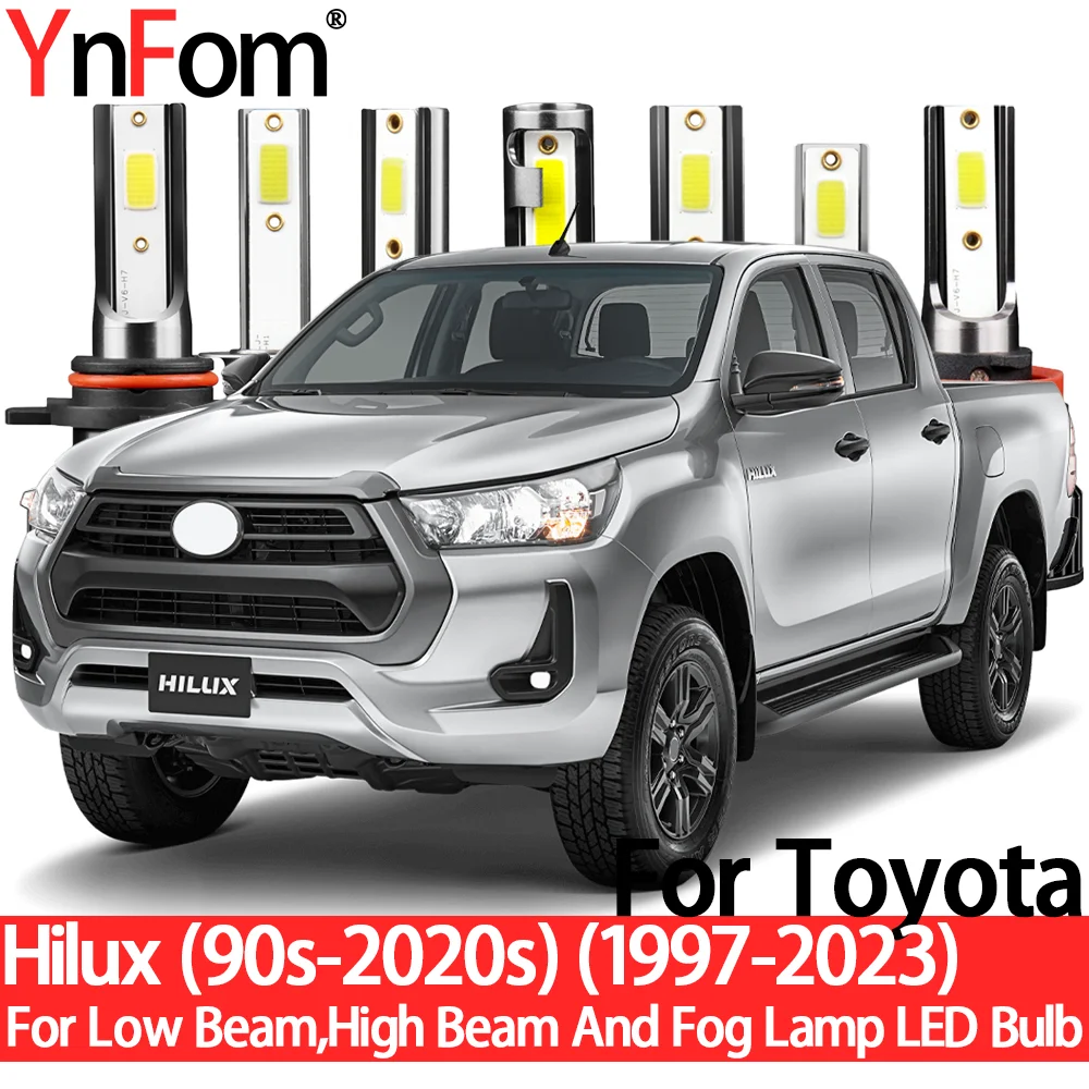 YnFom For Toyota Hilux (90s-2020s) 1997-2023 LED Headlight Bulbs Kit For Low Beam,High Lamp,Car Accessories _ - AliExpress