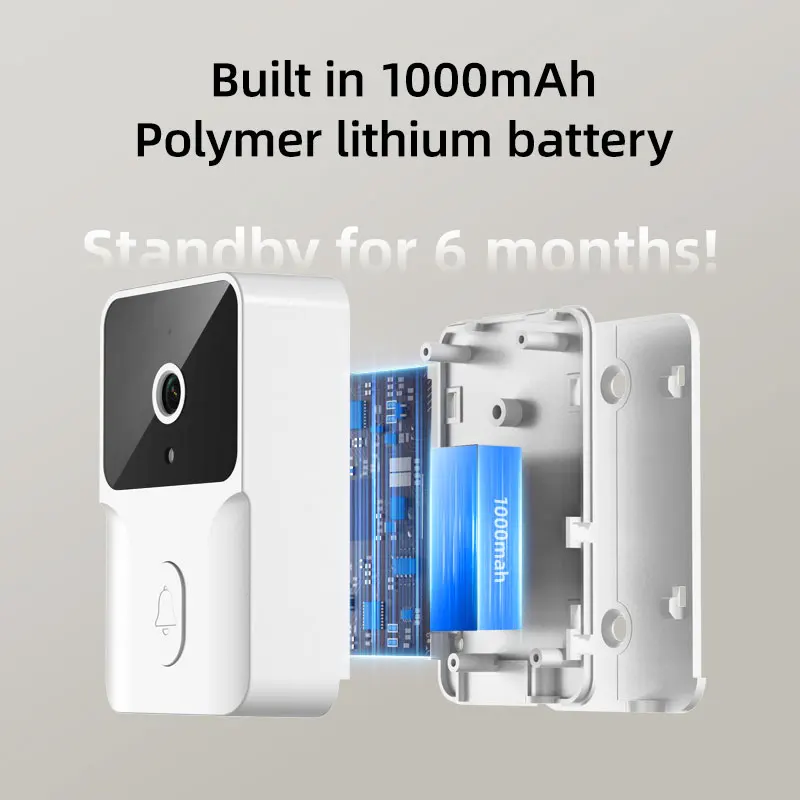 4.3 "video wireless electronic doorbell outdoor monitoring video tape infrared night vision home voice intercom door machine 6