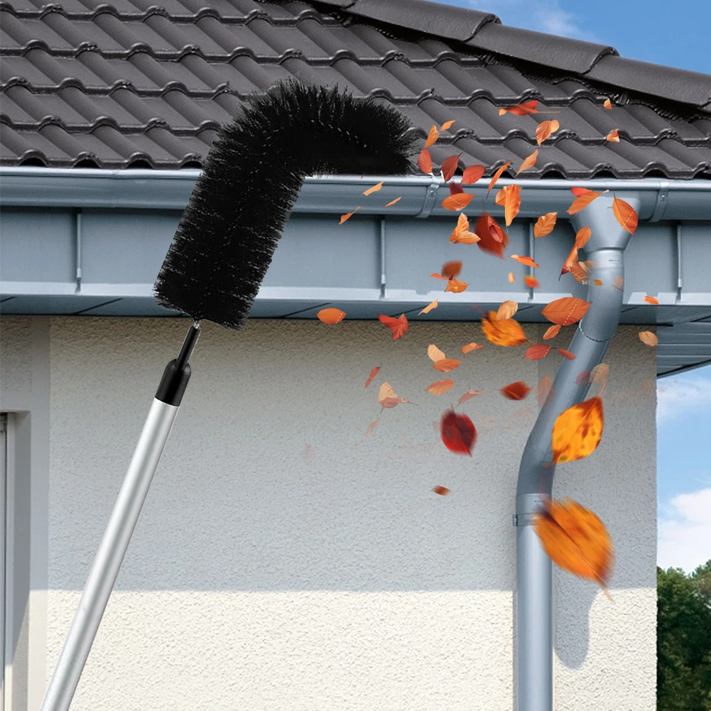 Gutter Cleaning Tool Adjustable Gutter Cleaner Multi Tubes Drain Cleaning Tool Brush for Leaves and Debris