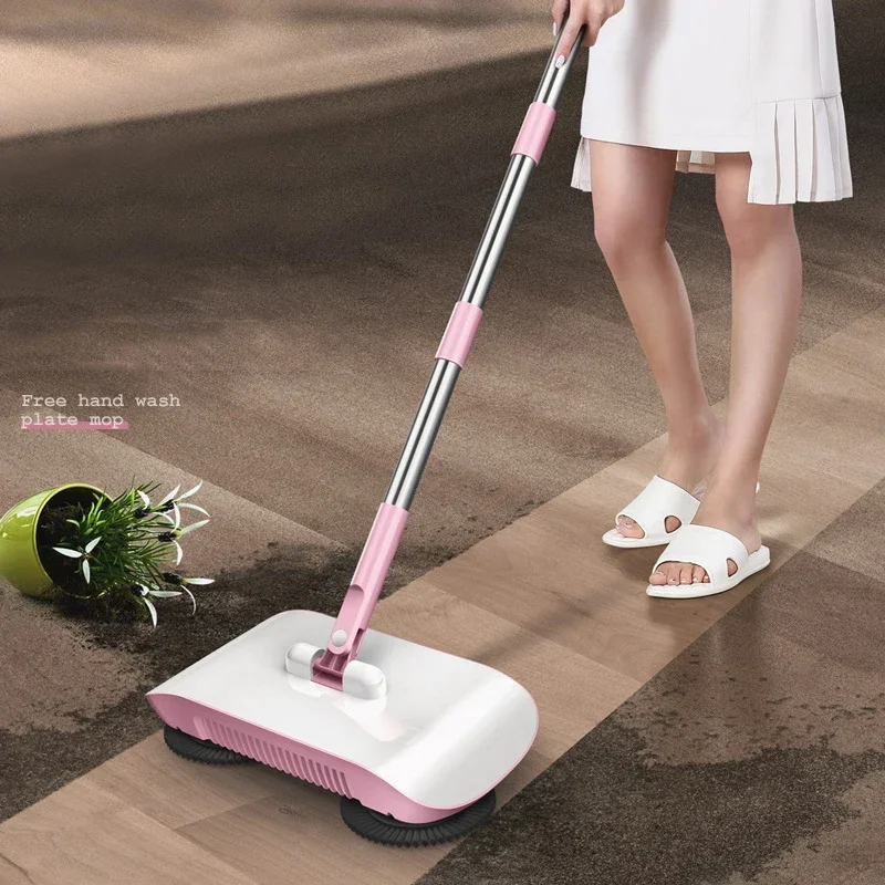 Combination of Broom and Mop Hand Push Household Broom and Dustpan Set Floor Magic Broom Floor Cleaning Tools Sweeper