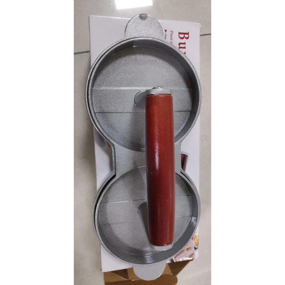 Double Hamburger Press Burger Press Non-Stick Die-Cast Aluminum Home KFC YO-20