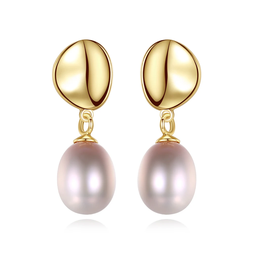 

Luxury Baroque Pearl Earrings for Women, Real 925 Sterling Silver, Natural Shaped Pearl Earring, Classic Fine Jewelry,