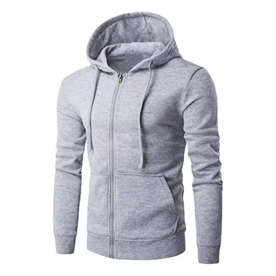 Felpa uomo cappuccio eco pelliccia zip giacchetto invernale caldo nuovo FM1016