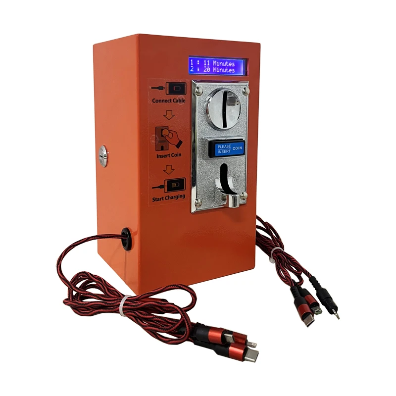 New Product Cheap Charger 3-in-1 Data Cable Self-service Coin-Operated Cellphone Charger Machine for Restaurant