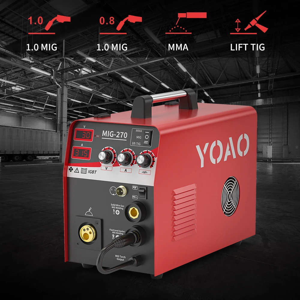 High Power Grade Dual-Purpose Welder 1/5/15KG Wire Feeder MIG-270 CO2 Welder Mini Welding Machine Gas and Gasless