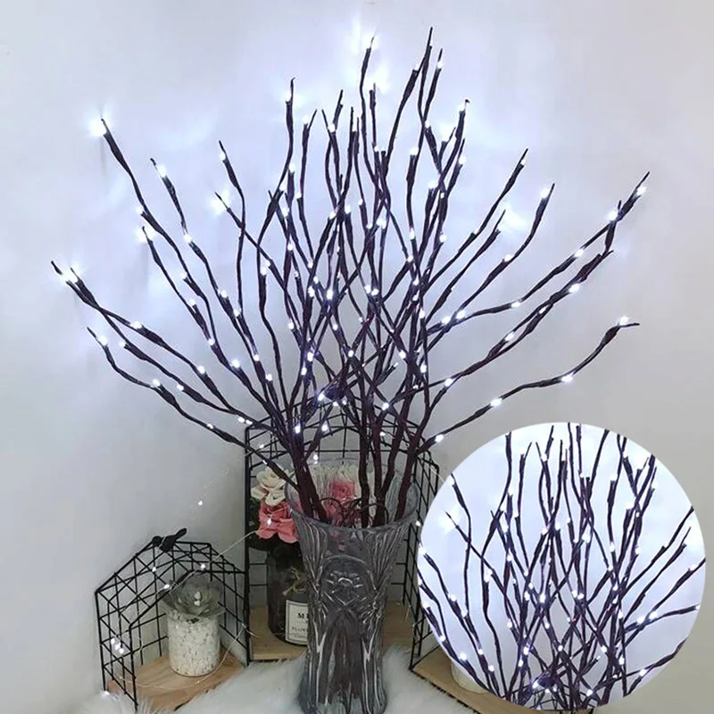 20LED Simulation Tree Branch Light String Christmas Decorations for Home Christmas Tree Decorations Valentine's Day Party Decor