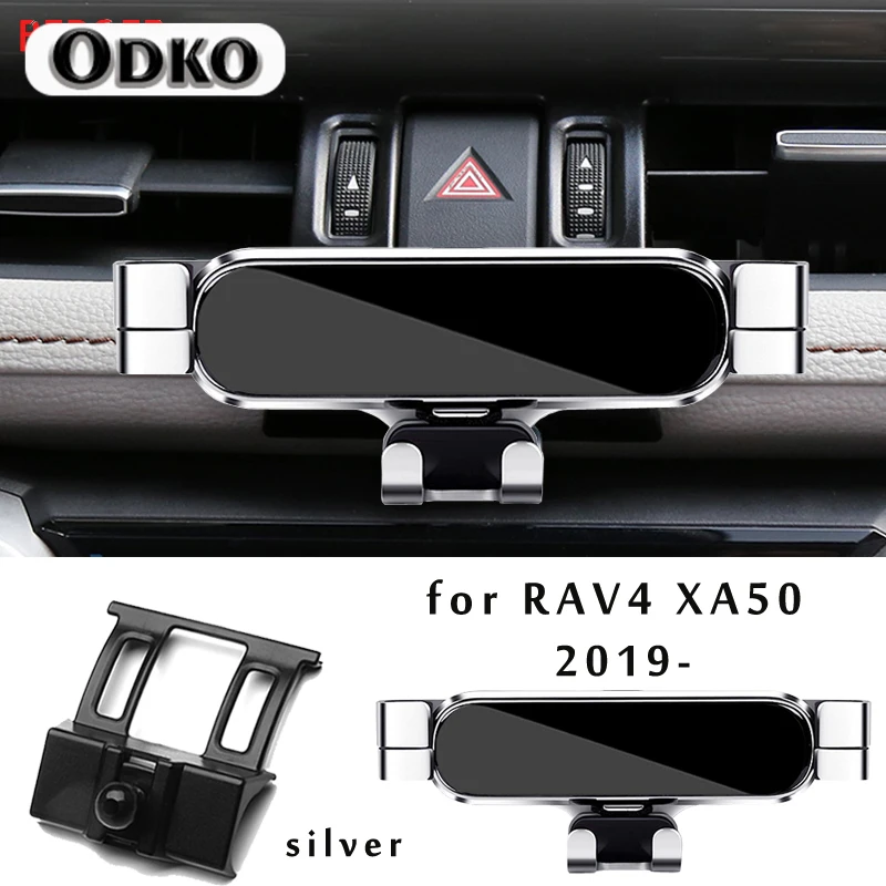 Car Phone Holder For Toyota RAV4 5th XA40 XA50 GPS Stand Rotatable Support Mobile Accessories