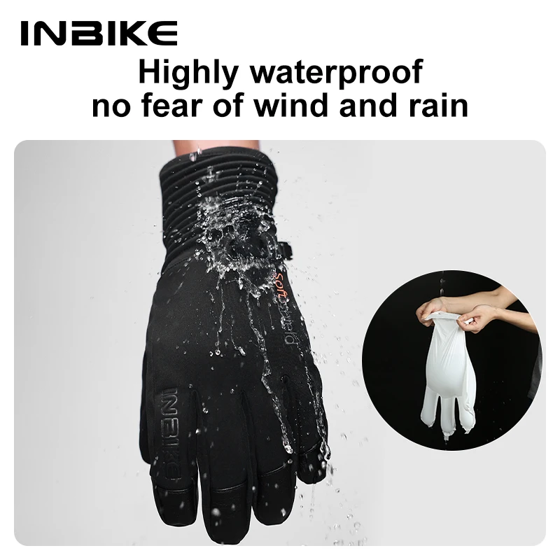 INBIKE Winter Gloves Touchscreen 3M Thinsulate Cycling Gloves for Men Women Waterproof Cold Weather Sports Fishing 23&deg;F