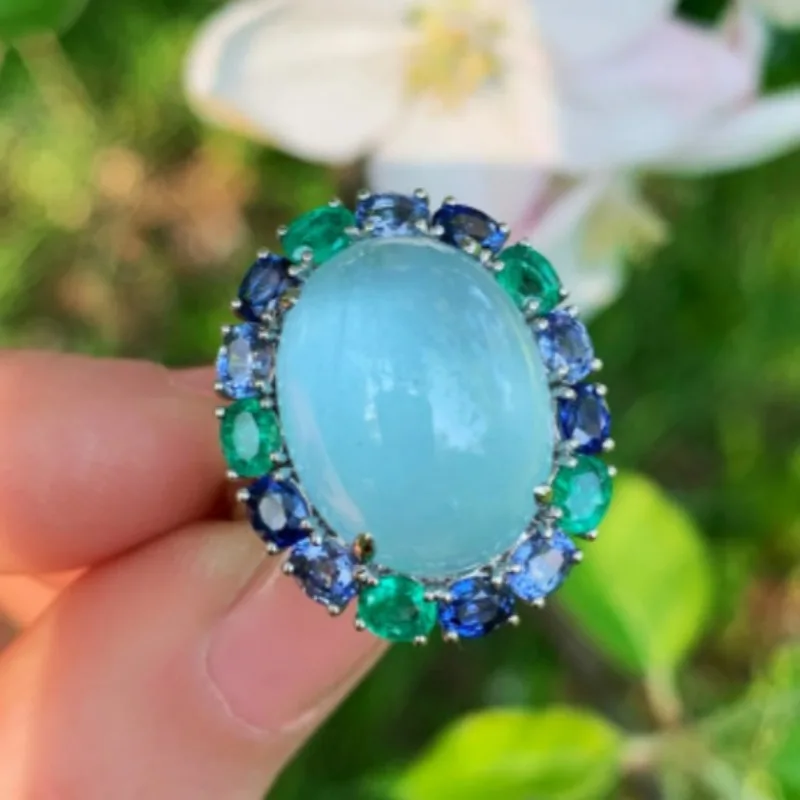 Shop1103835895 خاتم نسائي زركون تصميم عصري
