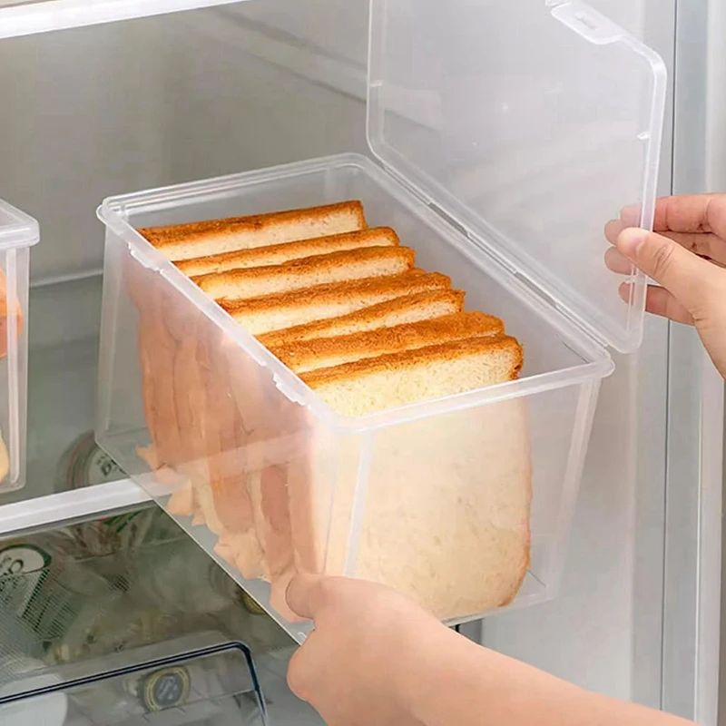 Airtight Bread Storage Containers Bread Storage Box Reusable Loaf Cake Clear Bread Dispenser Freshest Bread Bin 3