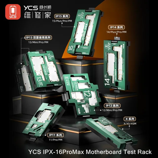 YCS Motherboard Layered Testing Frame For IP X XS 11 12 13 14 15 16 Pro Max Plus Middle Level Radio Frequency Function iSocket 1