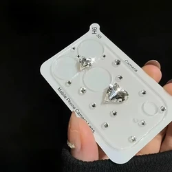 Diamond Heart Glass Camera Protector - Clear HD Full Cover Lens Film - iPhone 14 Pro Max (Love)