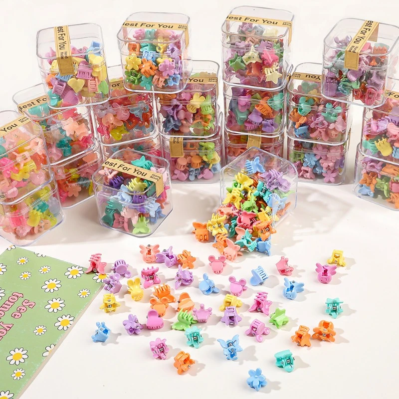 

40pcs/set Candy Color Hair Clip Small Clip Box Color Braid Small Clip Clip Broken Bangs Clip Hair Accessories for Baby Girls